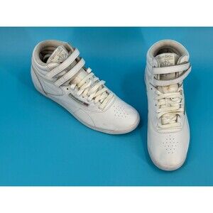 Reebok Freestyle Hi Classic Womens Size 10 US White Leather Retro Y2K Sneakers